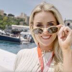 Christelle Kennedy at the Monaco Formula One Grand Prix 2024 aboard superyacht Champagne and Caviar. Picture, Allan Hardy - Torrens Luxury Collection