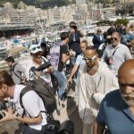 Lewis Hamilton at the Monaco Formula One Grand Prix 2024. Picture, Allan Hardy - Torrens Luxury Collection