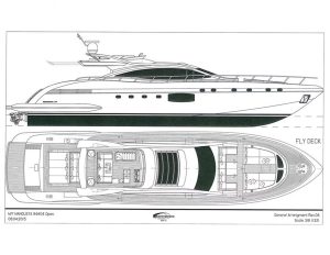 Yacht Layout Drawing - Mangusta - Torrens Luxury Collection