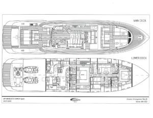 Yacht Layout Drawing - Mangusta - Torrens Luxury Collection