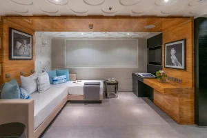VIP cabin seating area (convertible to twin cabin with en suite) - Yacht for Sale - Torrens Luxury Collection