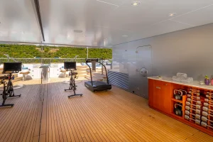 Sun deck gym - Scott Free -  Yacht for Sale - Torrens Luxury Collection