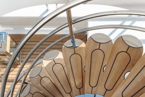 Stair Interior - Samira 180 Amels - Yacht For Sale - Torrens Luxury Collection