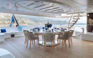 Alfresco Dining - Samira 180 Amels - Yacht For Sale - Torrens Luxury Collection