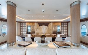 Dining Setup - Samira 180 Amels - Yacht For Sale - Torrens Luxury Collection