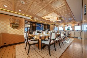Main Deck Dining - AXIOMA Yacht for Sale - Torrens Luxury Collection