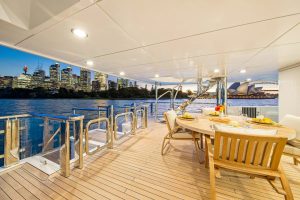 Alfresco Dining - OCEANA Oceanfast Yacht for Sale - Torrens Luxury Collection