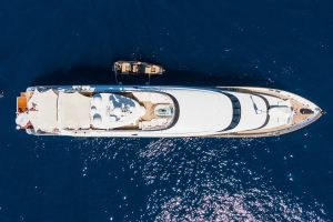 Arial Profile with Tender THE WELLESLEY Oceanco Yacht for Sale - Torrens Luxury Collection
