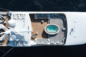 Deck Jacuzzi Trinity Yachts - CARPE DIEM Yacht for Sale - Torrens Luxury Collection