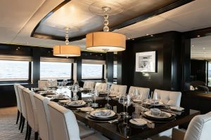 Formal Dining Trinity Yachts - CARPE DIEM Yacht for Sale - Torrens Luxury Collection